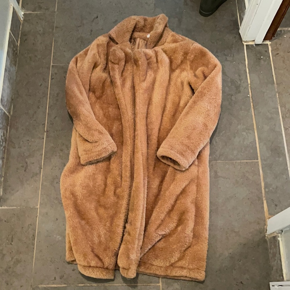 Long teddy coat